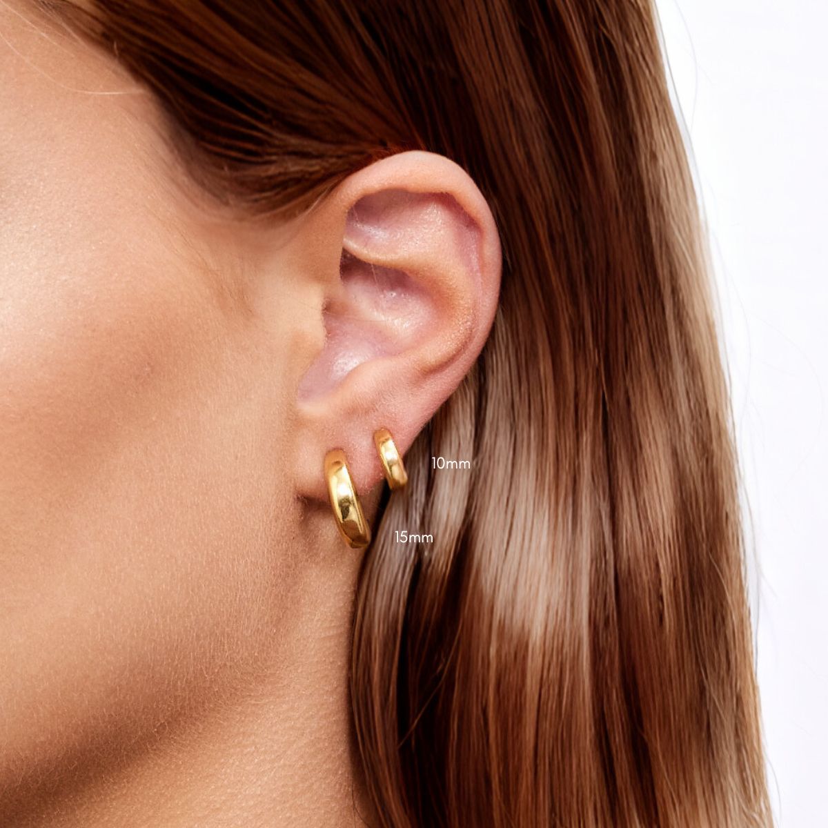 Classic Dome Hoops 18K guldbelagt 10mm